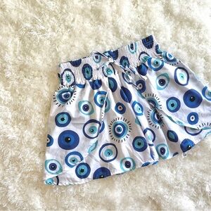 EVIL EYE cover up shorts Blue and White Shorts Kulani frankies oneone Showpo pq